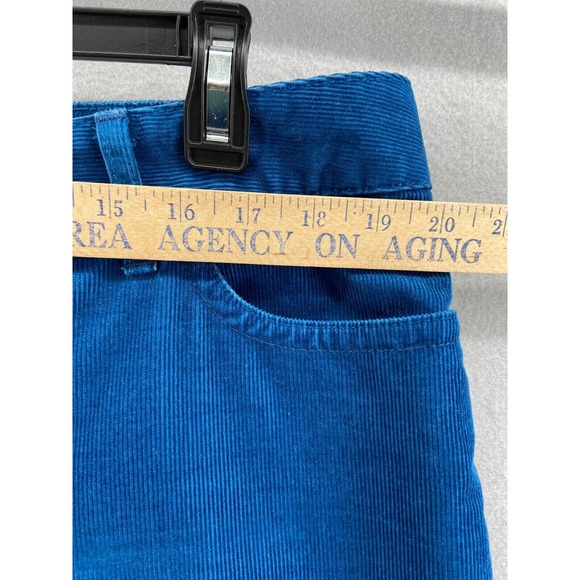 LL Bean Pants Womens Sz 18T Tall Blue Corduroy Straight Leg Favorite Fit Stretch - Picture 4 of 12
